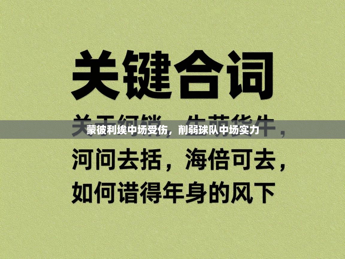 蒙彼利埃中场受伤,削弱球队中场实力 第2张